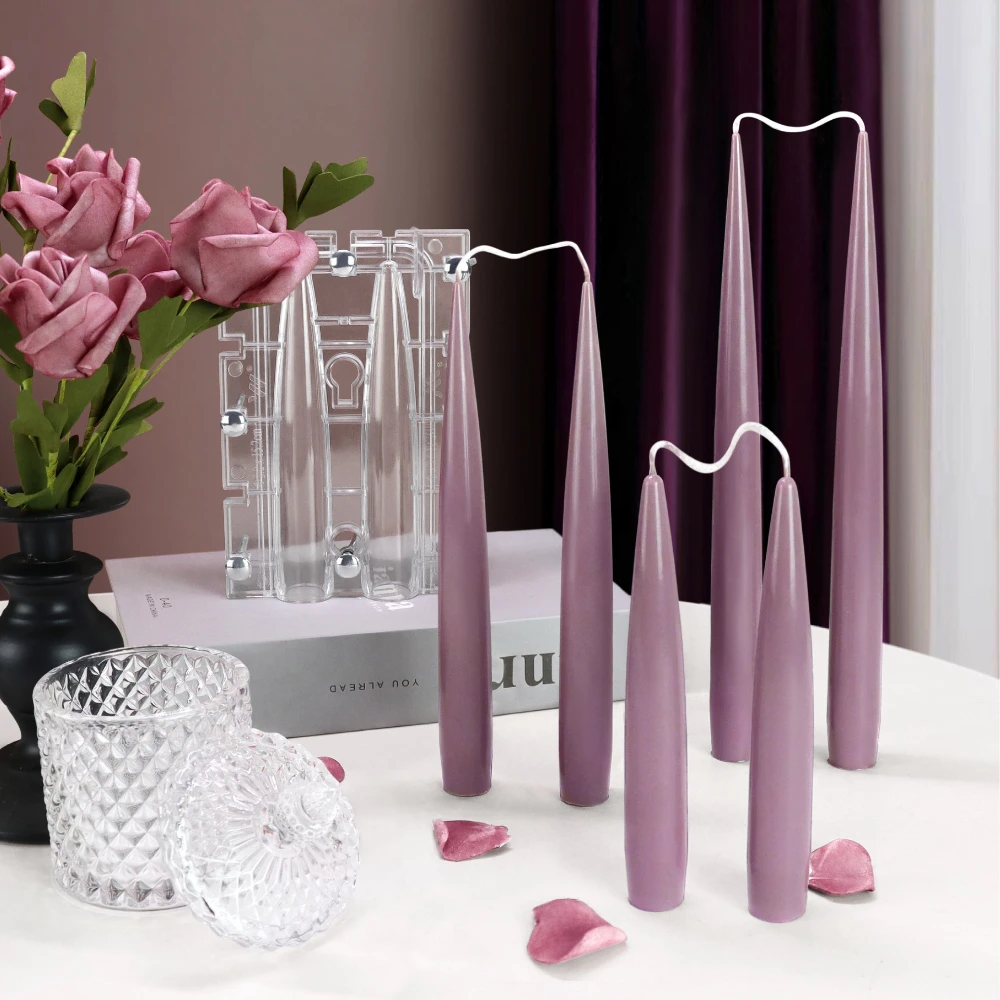 Candle Making Supplies For Beginners - Dubbele Puntige Kolom Kaars Acryl Mal