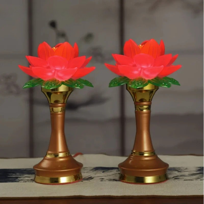 Candle Supplies Europe - Kleurrijke gesimuleerde kandelaar Guanyin Bodhisattva, boeddhastuig,