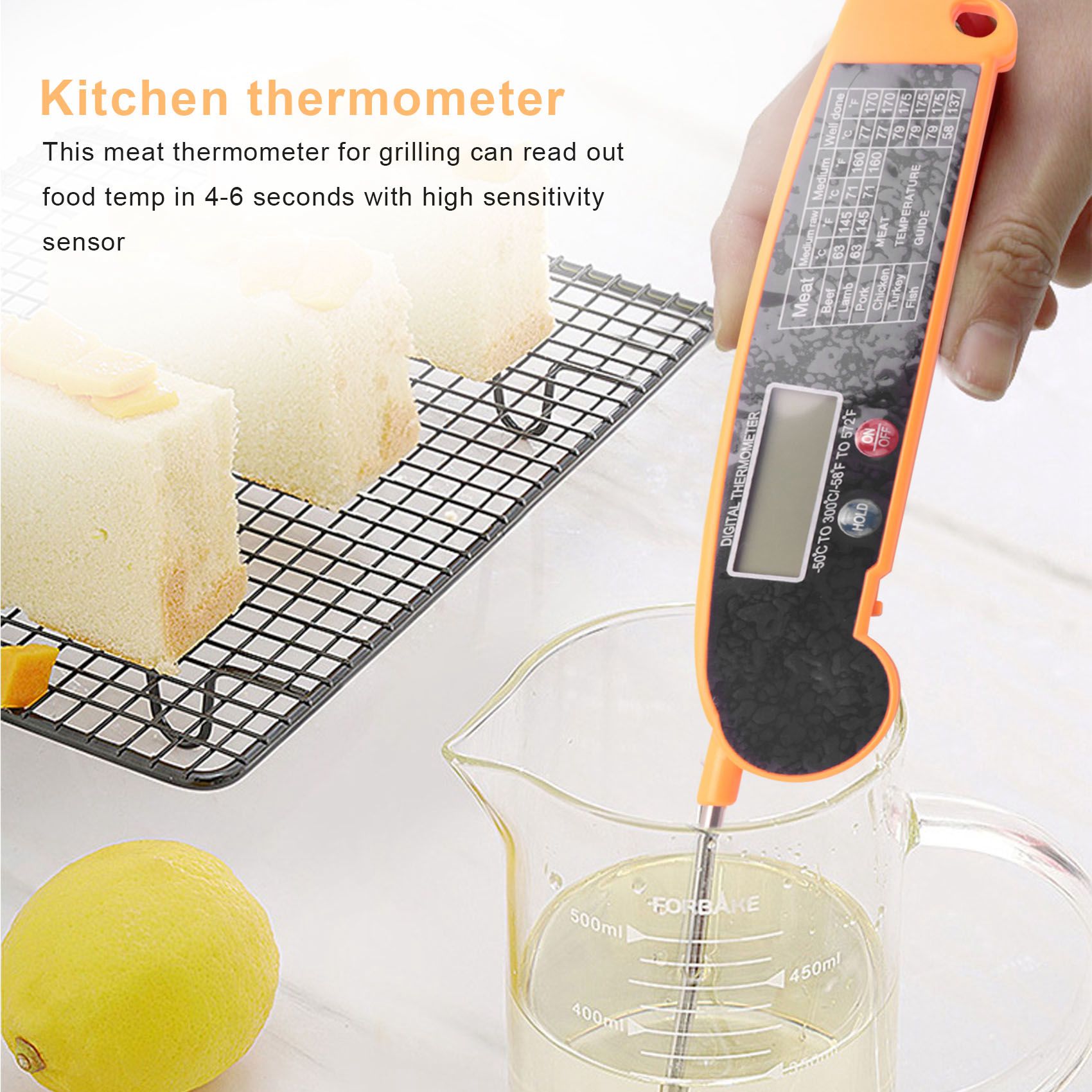 Digital Thermometer Probe - Digitale direct afleesbare vleesthermometer met zeer