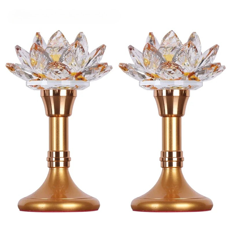 Kleurrijke glazen lotus-kaarse - Candle Supplies Europe recensie en prijs
