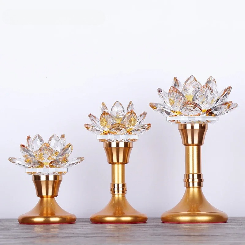 Kleurrijke glazen lotus-kaarse - Candle Supplies Europe recensie en prijs